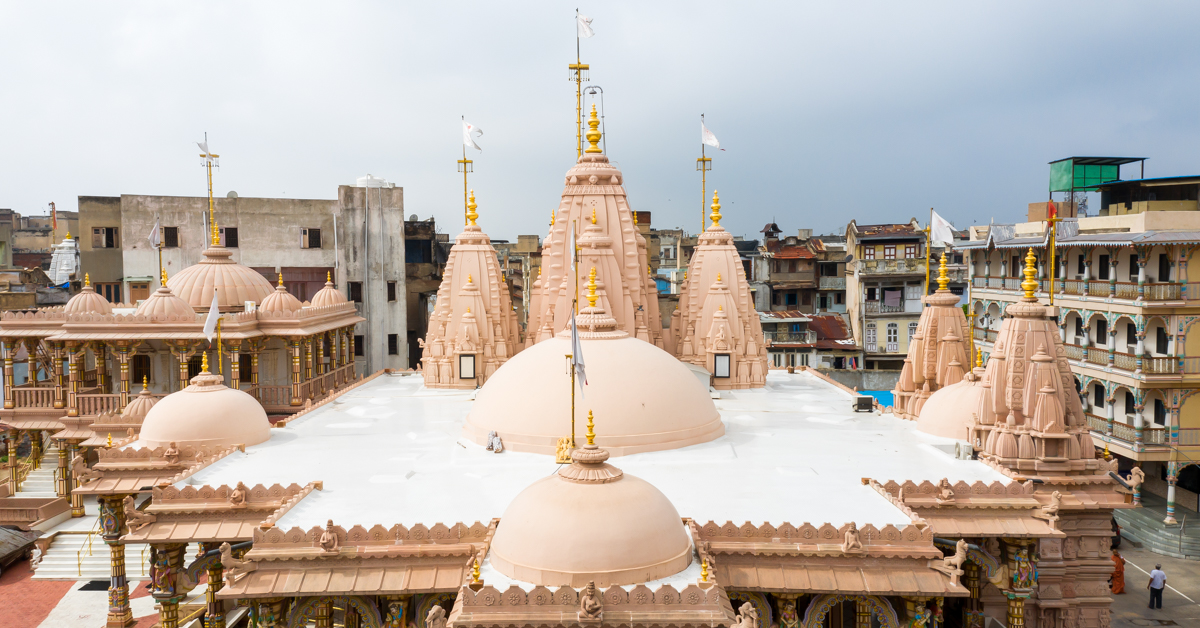 Architectural View swaminarayan mandir ahmedabad